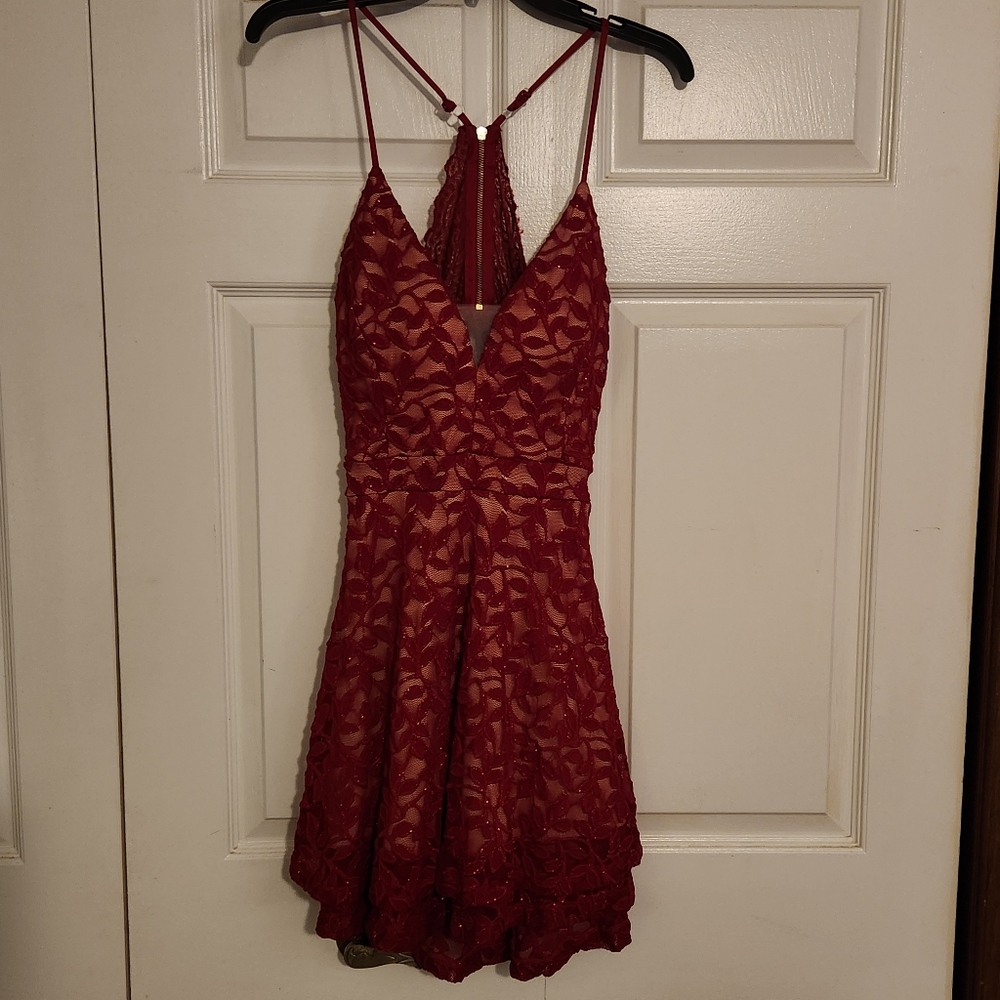 Honey and Rosie Red Lace Dress